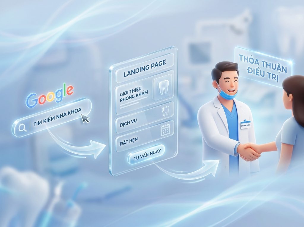 Vai tro cua Landing page trong quy trinh chuyen doi marketing nha khoa